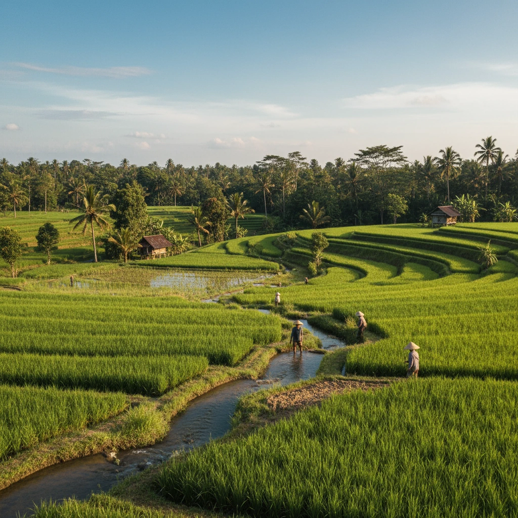 Background Lahan Baku Sawah